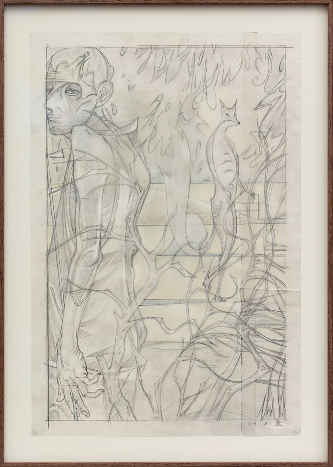 Hao Liang, "Variations on a Theme of Donatello’s Saint John (Sketch)" (2023) (Photo: courtesy Asia Art Archive)