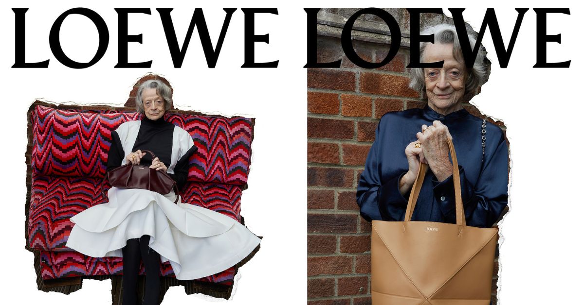 「麥教授」Maggie Smith出鏡全新2024早春系列廣告(圖片:LOEWE)