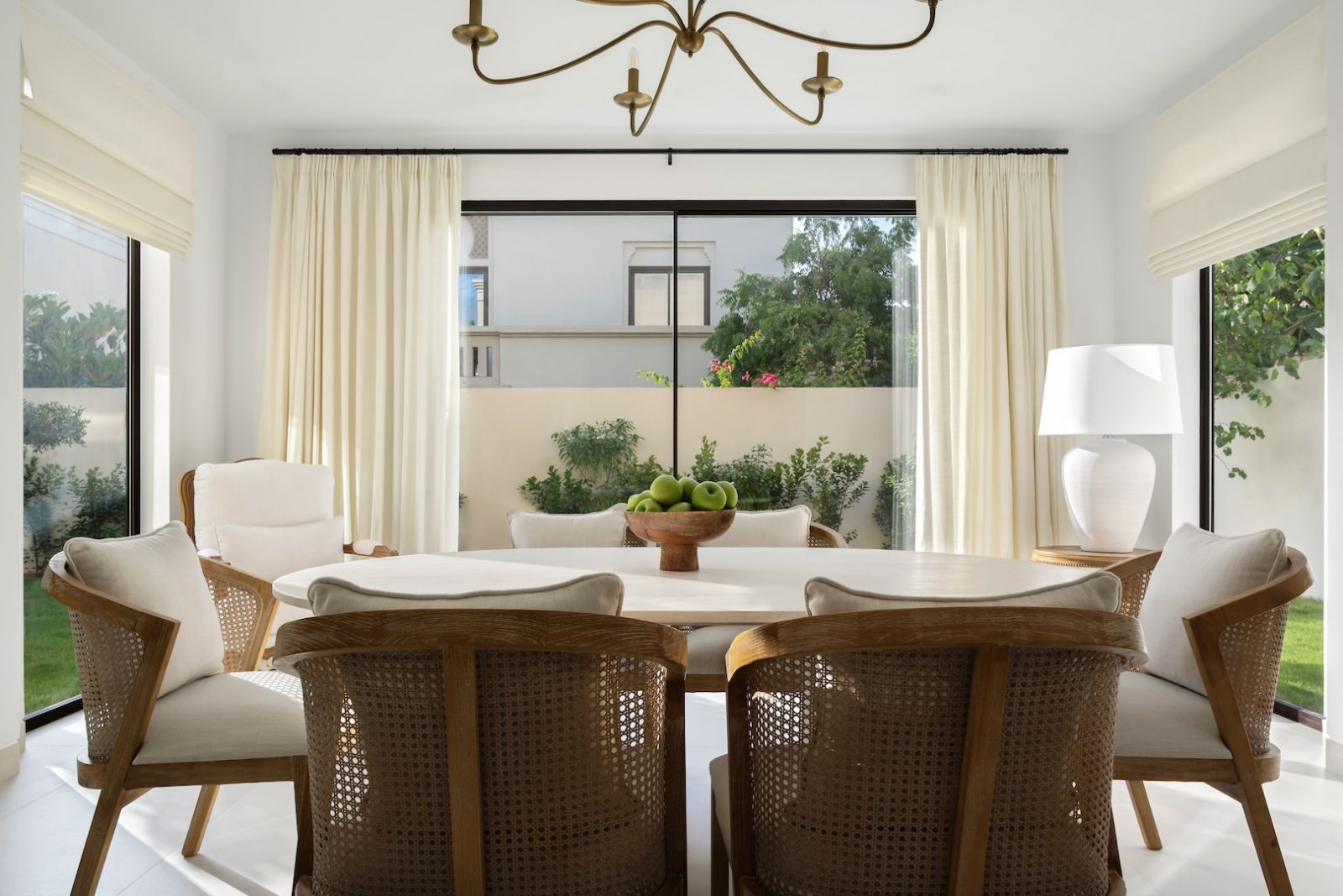 Comfort is the main priority of this dining space