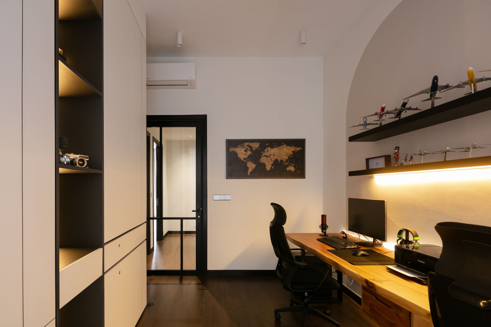 Open shelving for display and storage