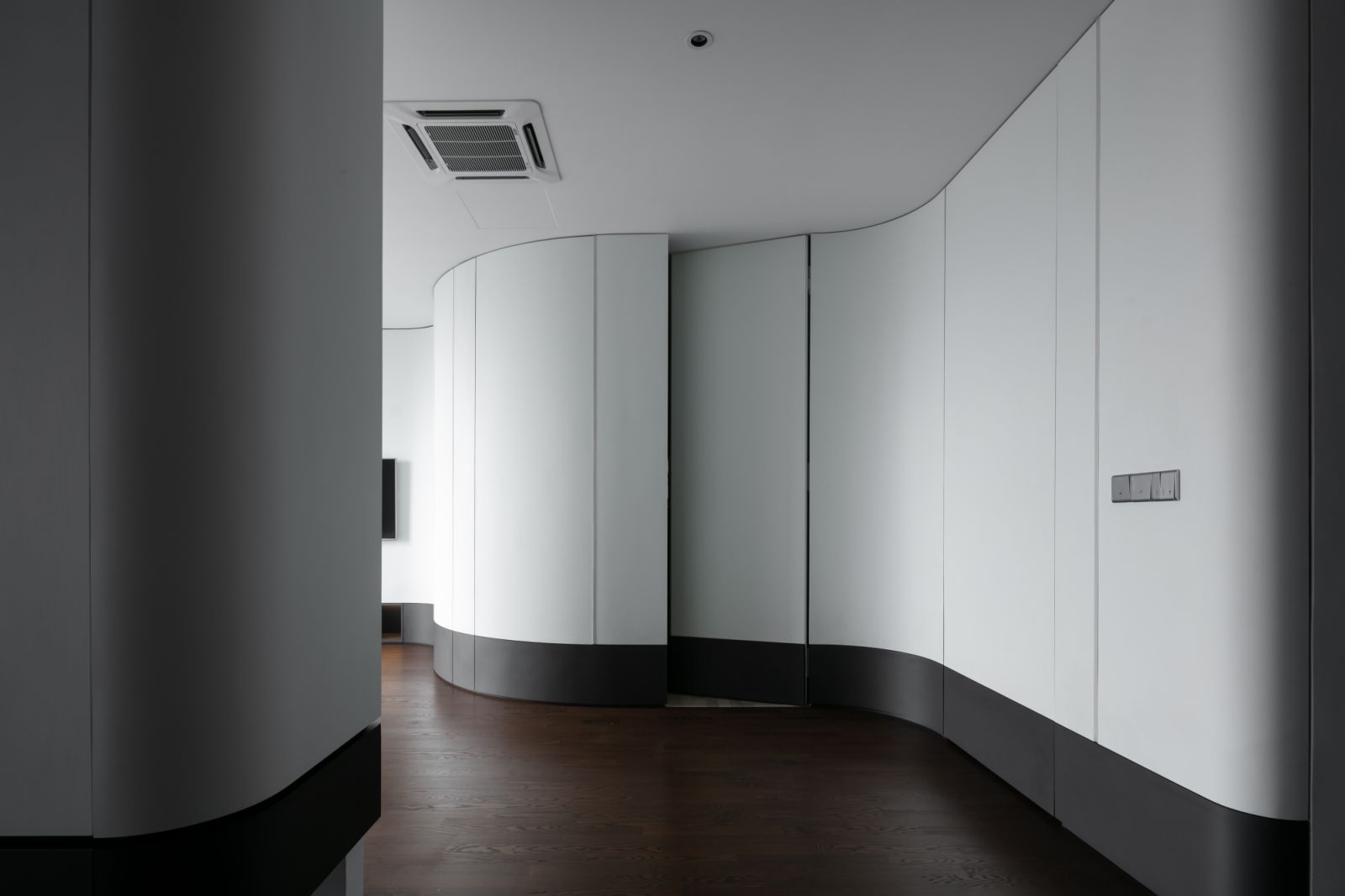 Doors are also in the curved wall