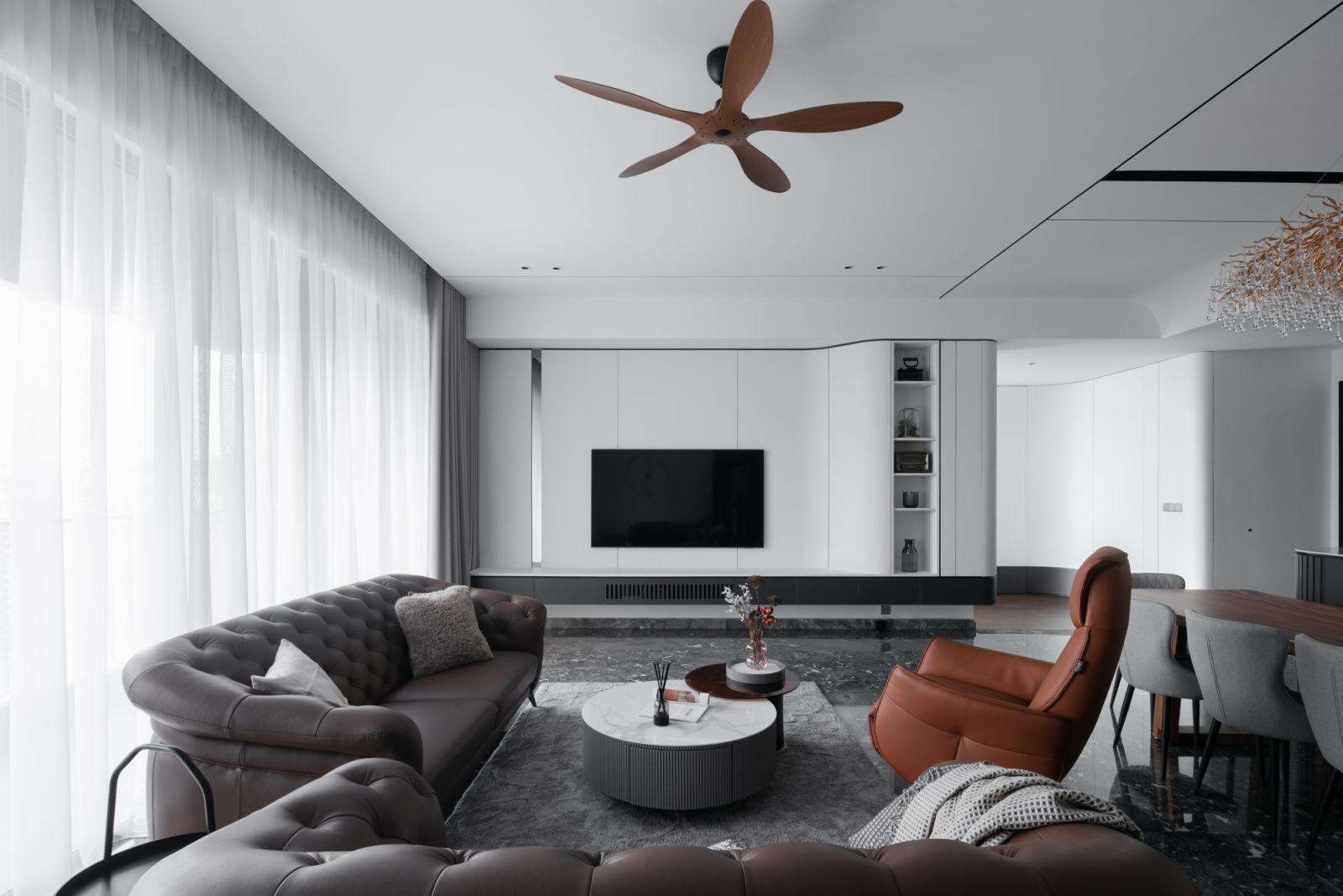 The clients' mix of furniture needed to be combined together