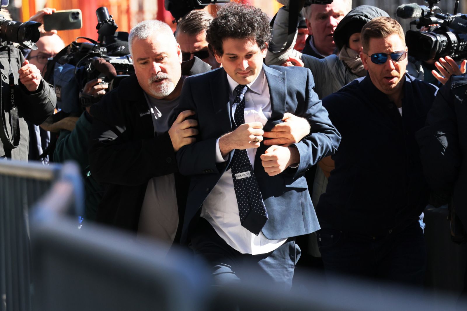 A jury in New York found Bankman-Fried guilty of using customer funds to cover his hedge fund losses, pay off loans, and buy lavish properties (Photo: Getty Images)