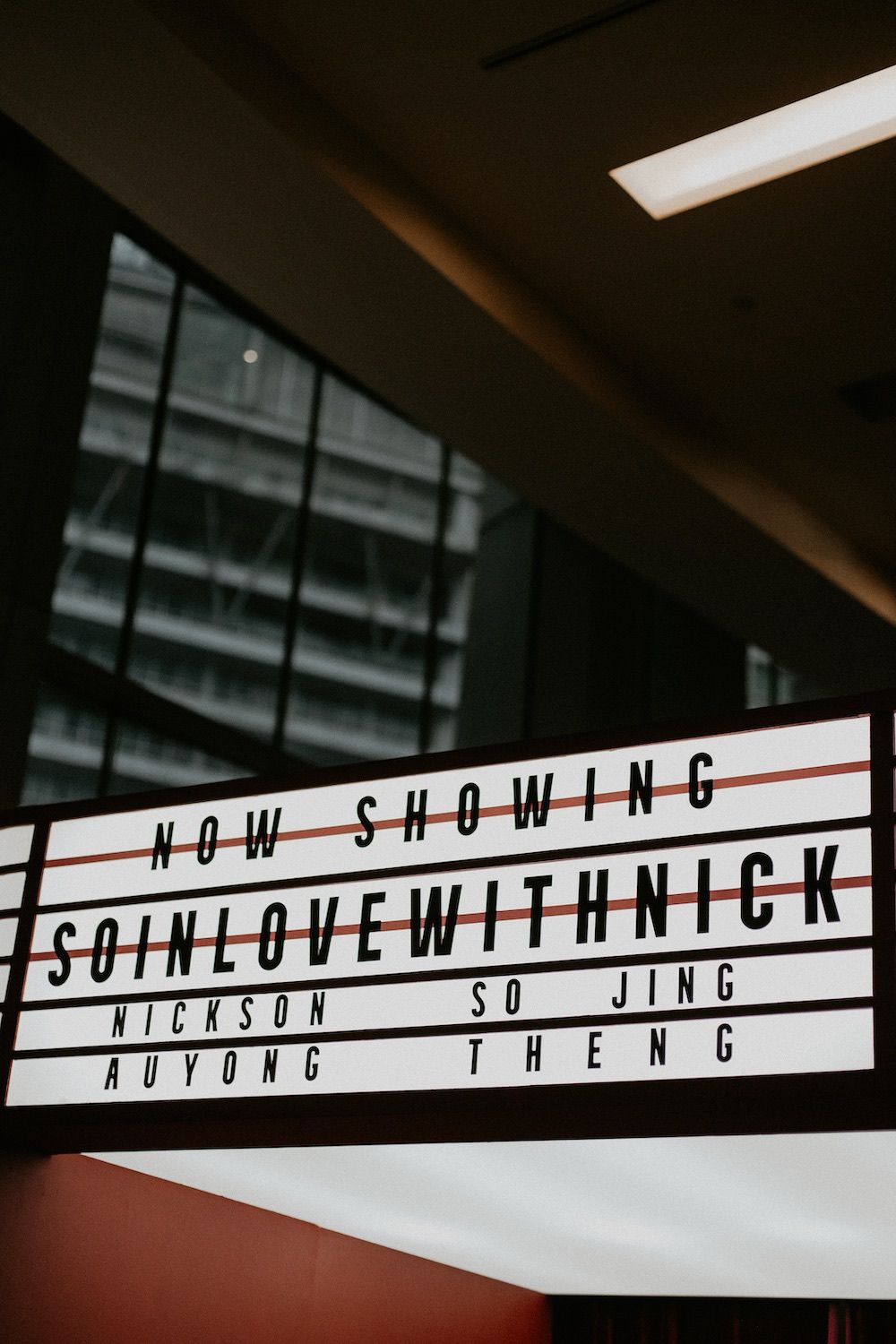 Theatre-themed decor to celebrate the happy couple