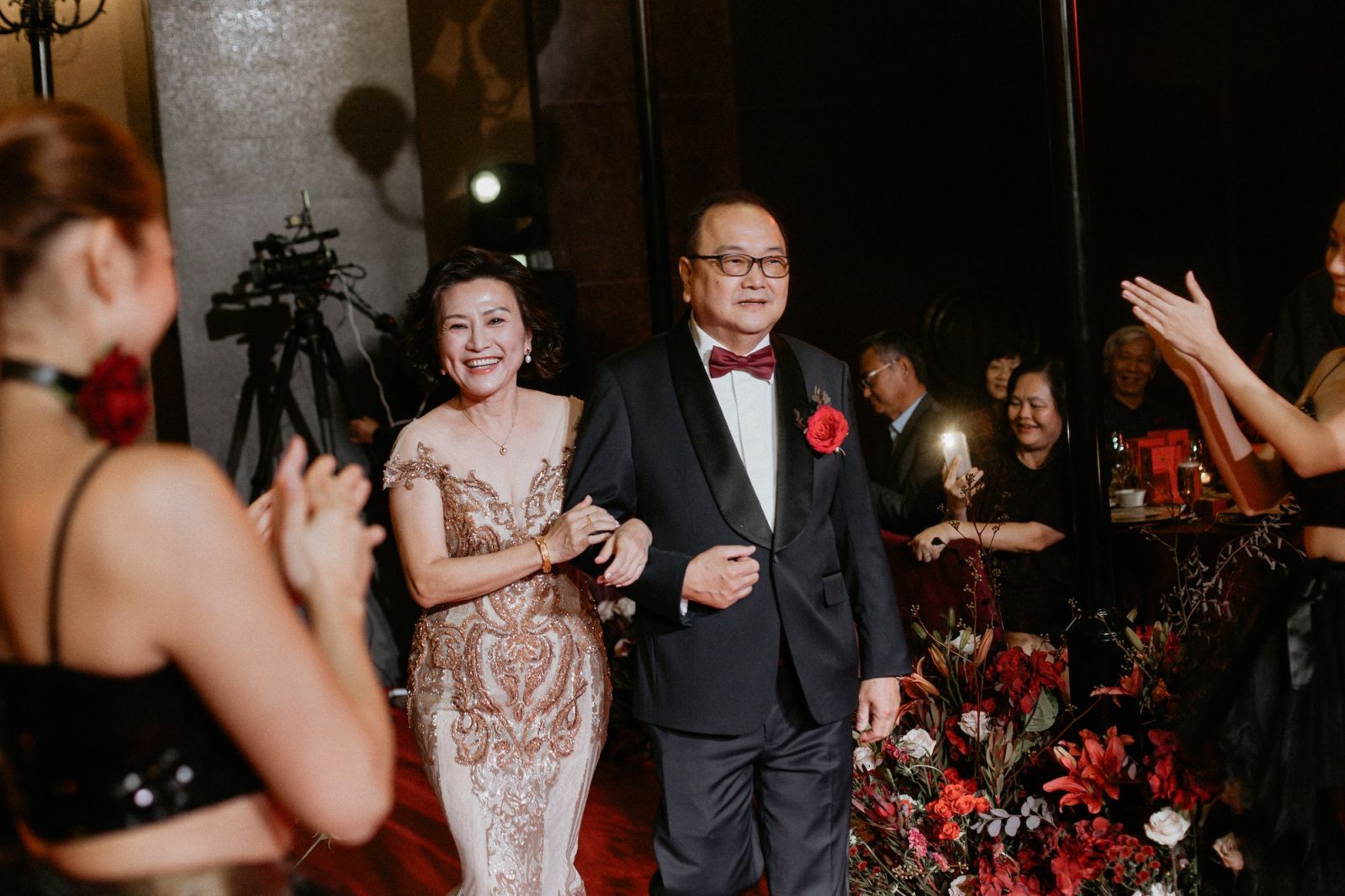 Tan Ai Hong and So Bee Hwe, parents of the bride