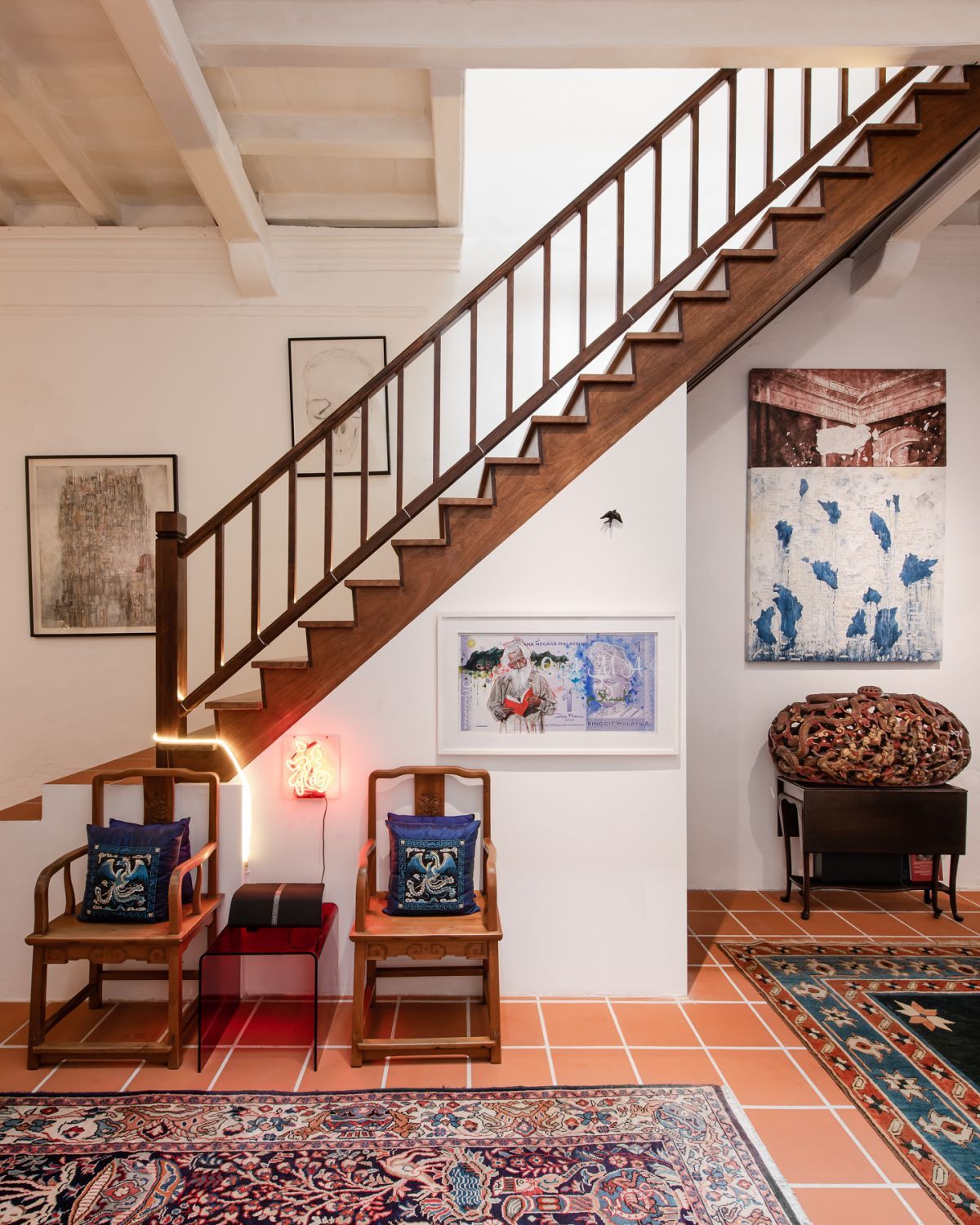 The staircase was repaired and restored (Photo: David Yeow)