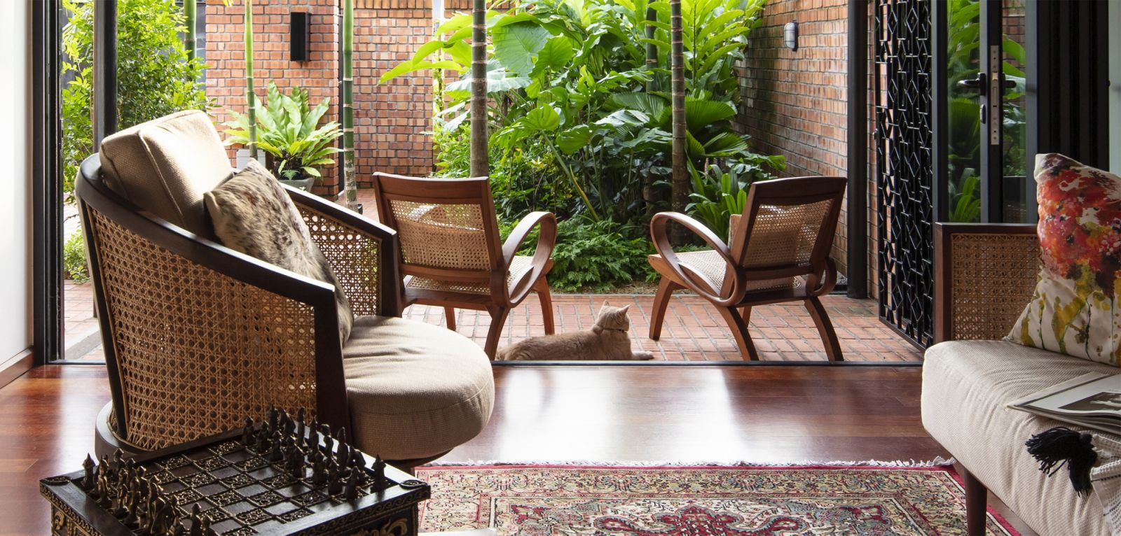Terracota, wood and rattan (Photo: Lawrence Choo)