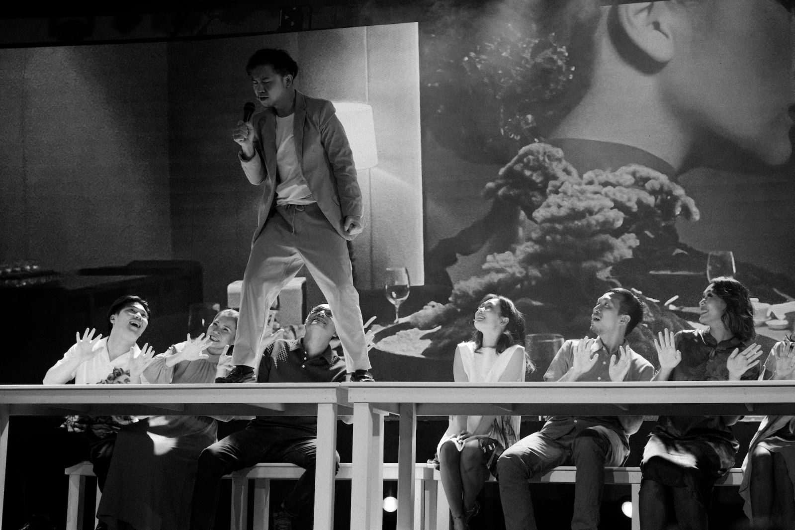 Actors starring in the musical #SoInLoveWithNick musical