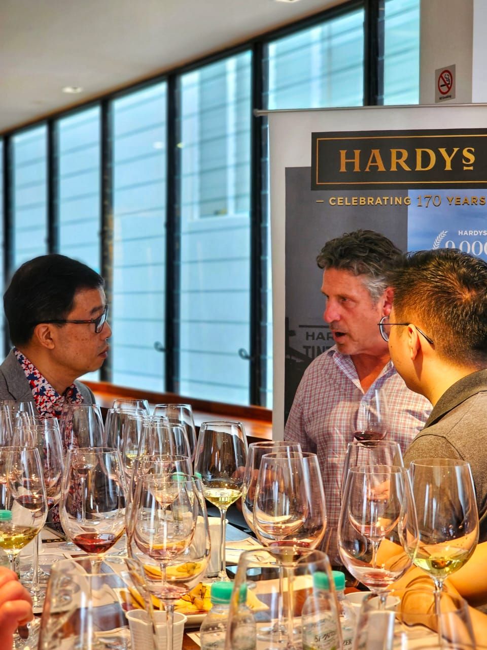 Stansborough with Danny Leong of Sommelier Association of Malaysia at the Hardys wine tasting in Kuala Lumpur