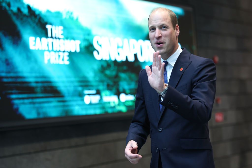 Prince William, Prince of Wales greets members of the public during his visit to Jewel Changi Airport on day one of his visit to Singapore on November 05, 2023 in Singapore. The Prince of Wales is visiting Singapore to attend the Earthshot Prize Awards and will also carry out several engagements related to environmental issues. (Photo by Chris Jackson/Getty Images)