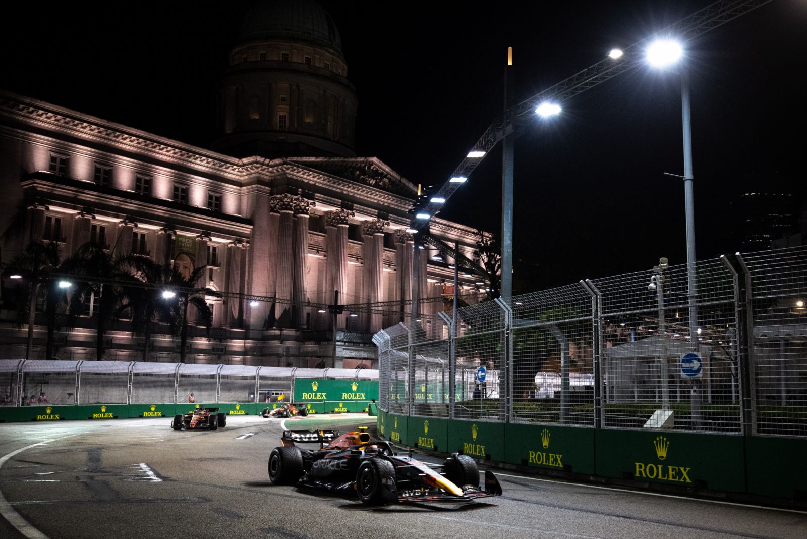 The Singapore Grand Prix race circuit goes past the former Supreme Court building