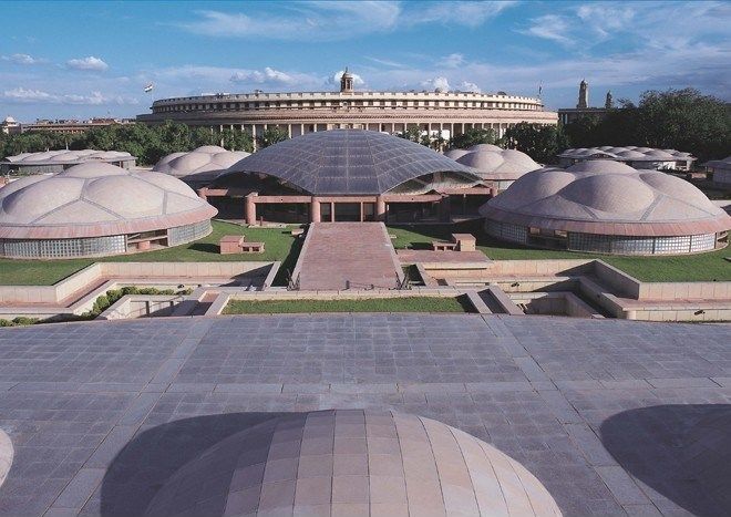 Parliament Library at Sansad Bhawan, New Delhi (Photo: WikiCommons/Raj Rewal Associates)