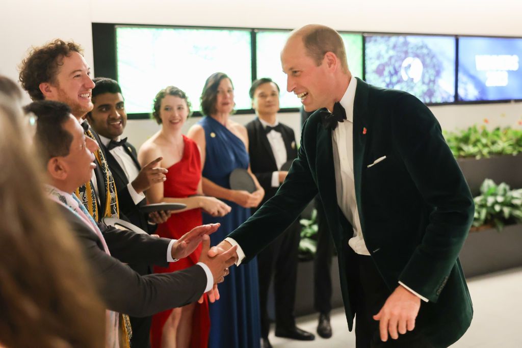 SINGAPORE, SINGAPORE - NOVEMBER 07: Prince William, Prince of Wales speaks with the winners during the 2023 Earthshot Prize Awards Ceremony on November 07, 2023 in Singapore. The Earthshot Prize is awarded to five winners each year for their contributions to environmentalism. It was first awarded in 2021 and is planned to run annually until 2030. Each winner receives a grant of £1 million to continue their environmental work. (Photo by Chris Jackson/Getty Images)