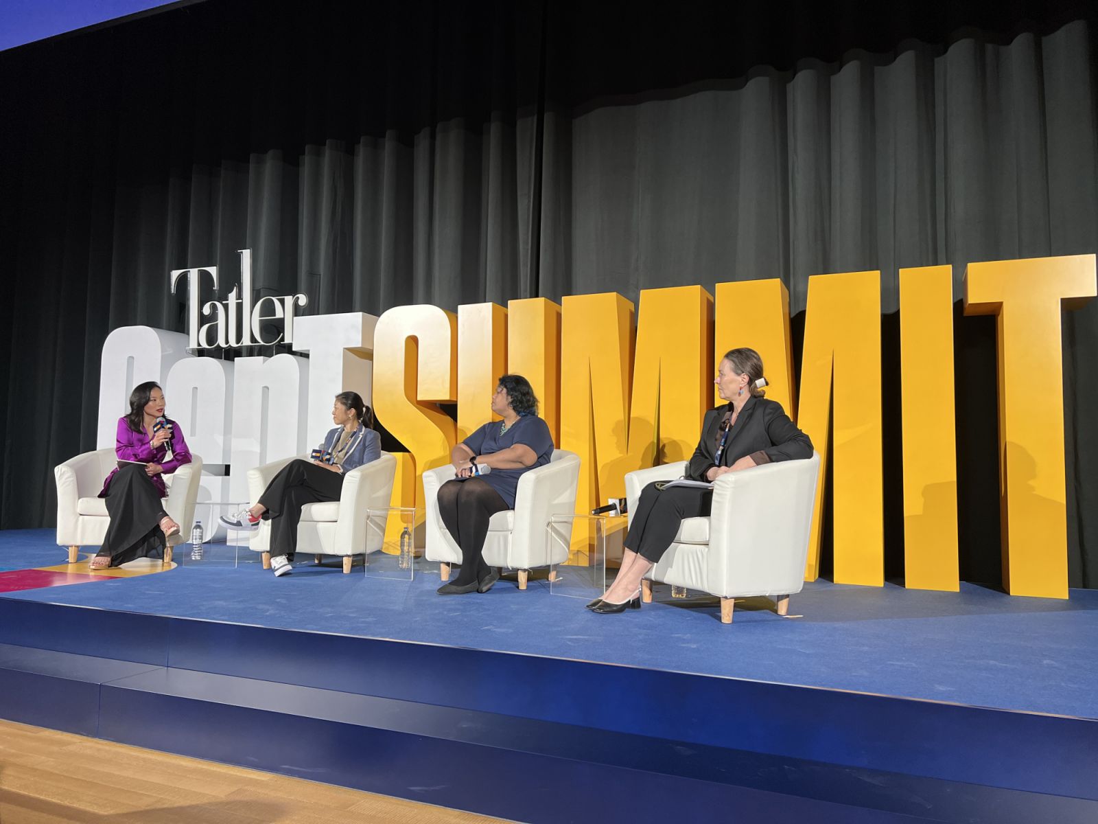 Sarah Chen-Spellings, co-founder and managing partner, Beyond The Billion, Alicia Liu, founder, Women In Sports Empowered Hong Kong, Manisha Wijesinghe, executive director, Help For Domestic Workers and Kay McArdle, founder & director, Equal Justice