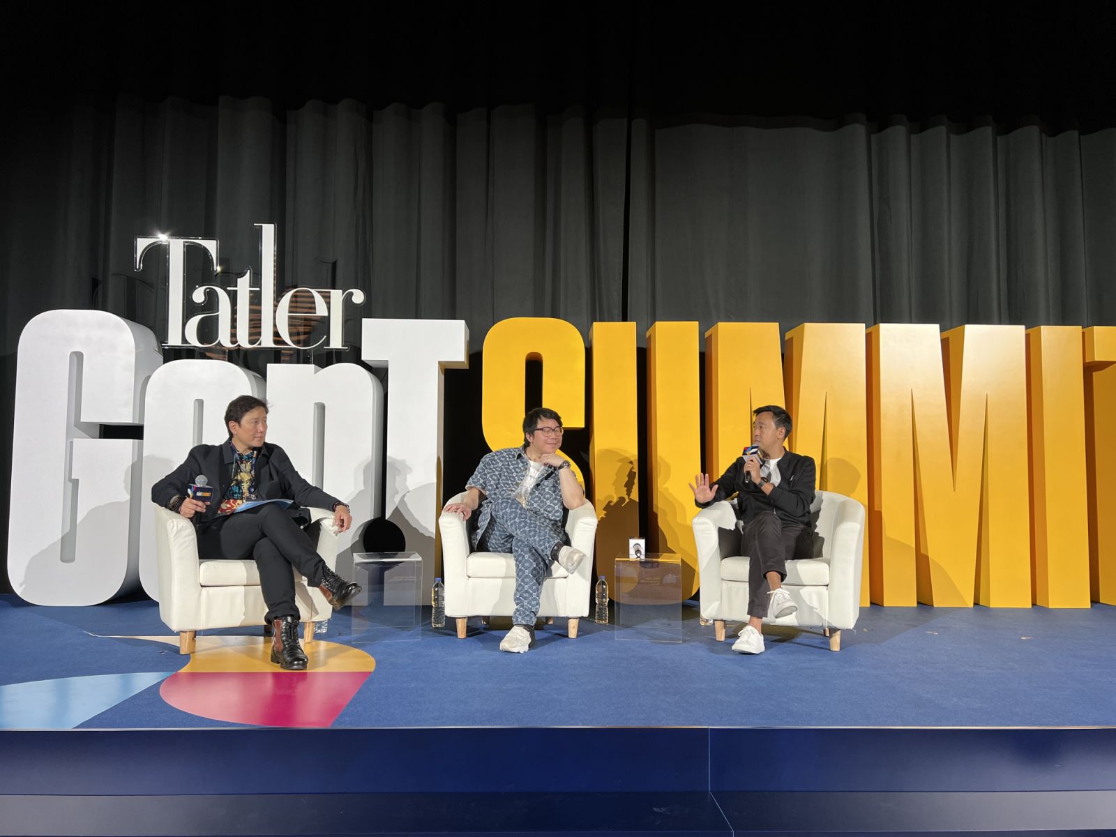 Moderator Angelina Kwan, managing director, Stratford Finance and panelists Hanjin Tan, award-winning singer and Web3 pioneer and Gary Liu co-founder and CEO, Terminal 3 (Photo: Chong Jinn Xiung)
