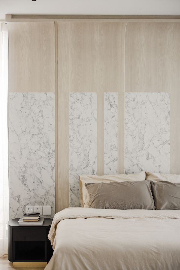 Soft tones in the master bedroom