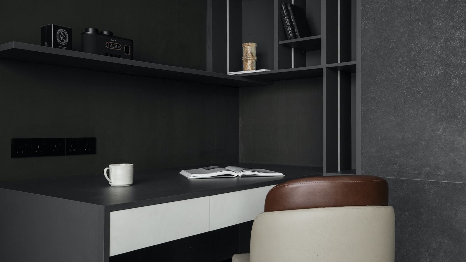 A table was added in the bedroom