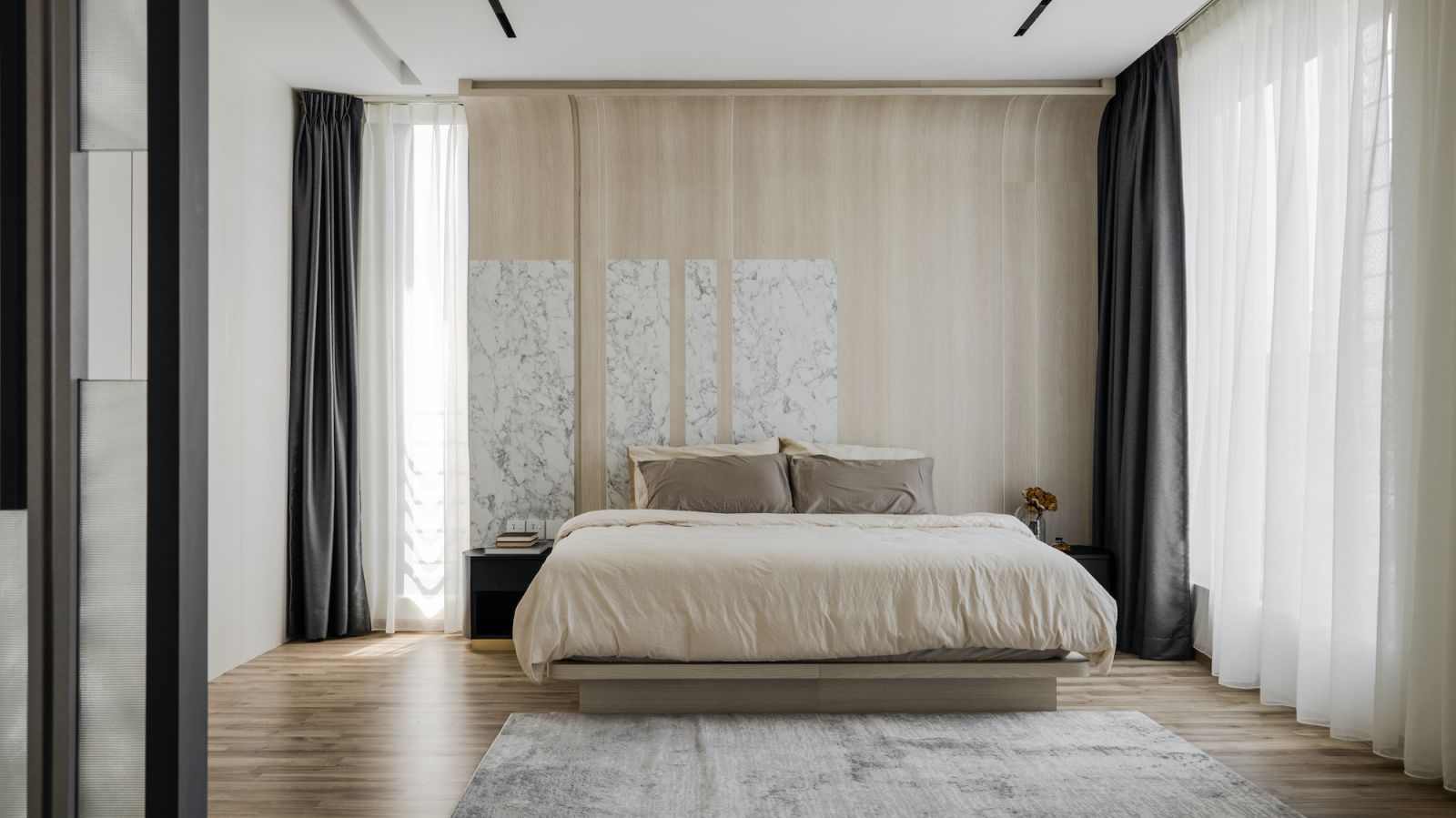 The master bedroom was expanded