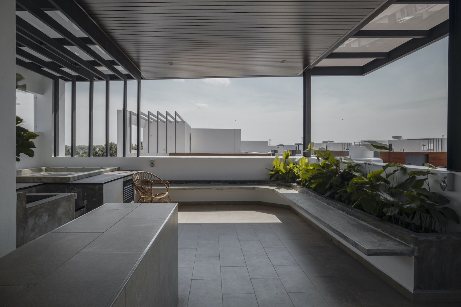 The balcony is an extension of the living area