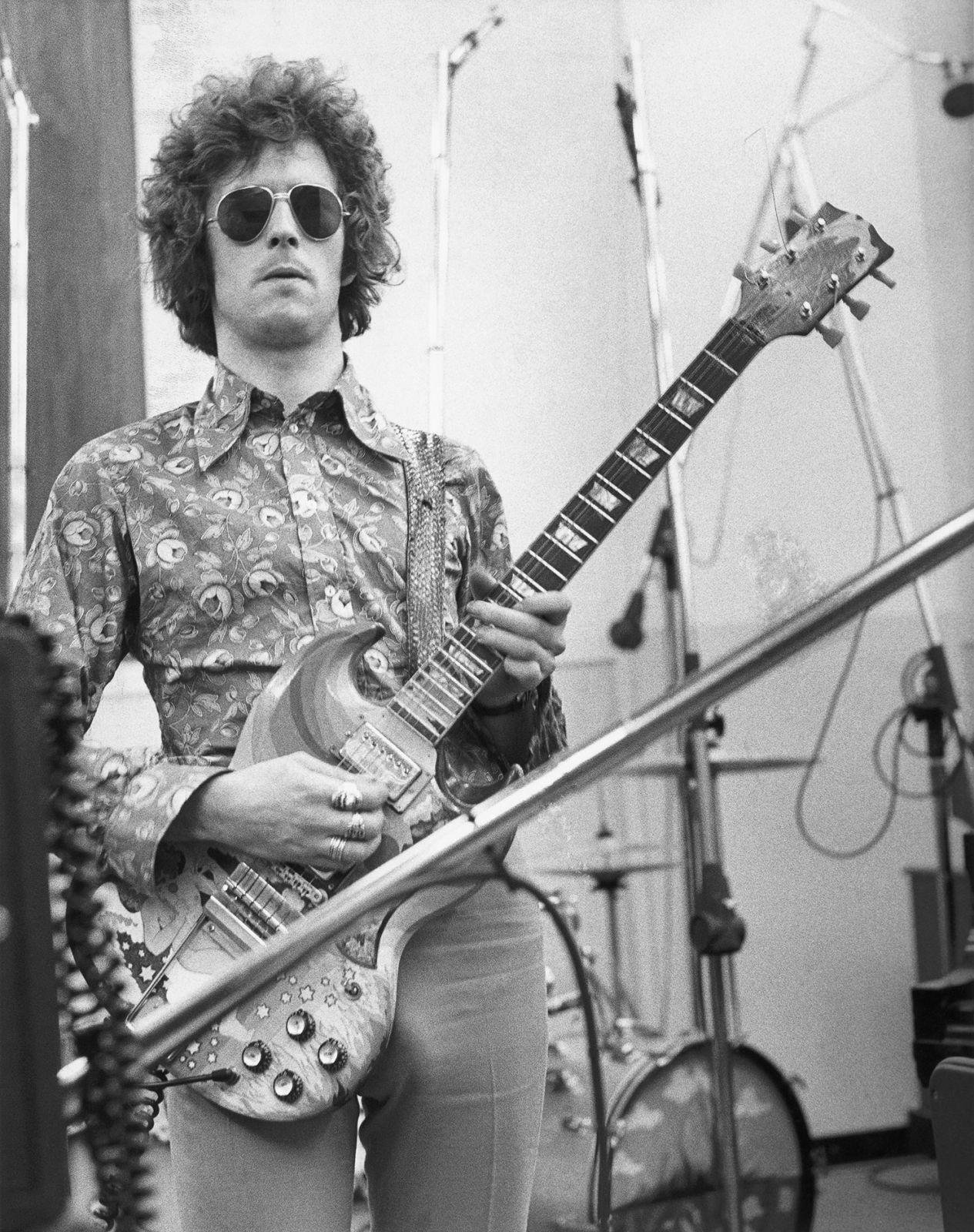 NEW YORK - APRIL 1967: Rock and roll guitarist Eric Clapton of the rock band "Cream" recording the song "Strange Brew" at Atlantic Studios in April 1967 in New York City, New York. (Photo by Michael Ochs Archives/Getty Images)