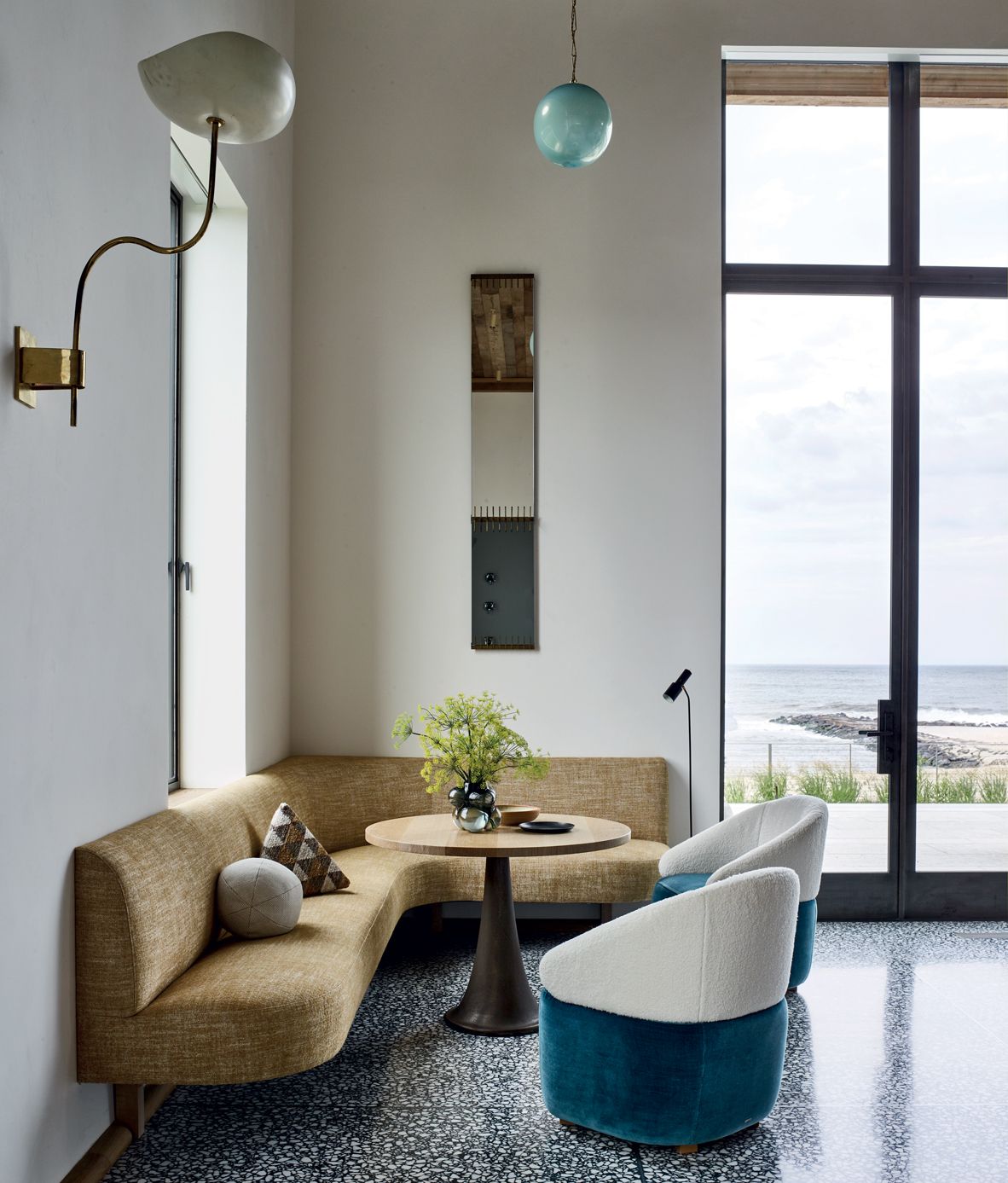 Banquette seating creates a laidback atmosphere that is perfect for quick meals