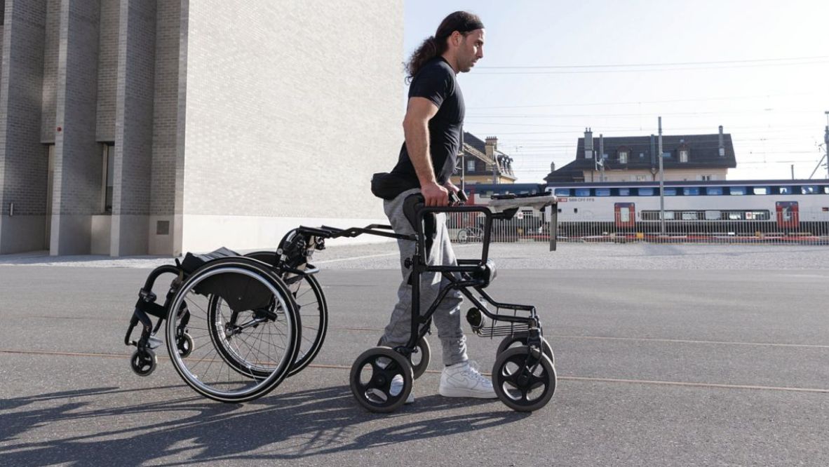 Gert-Jan Oskam walks again thanks to a surgically placed device in his brain (Photo: courtesy of Rolex)