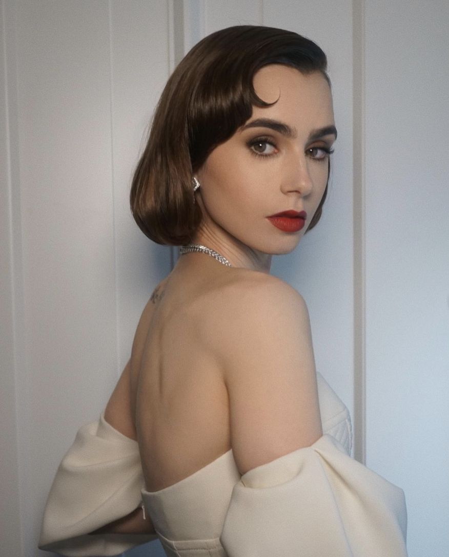 Lily Collins (Photo: instagram.com/@gregoryrussellhair)