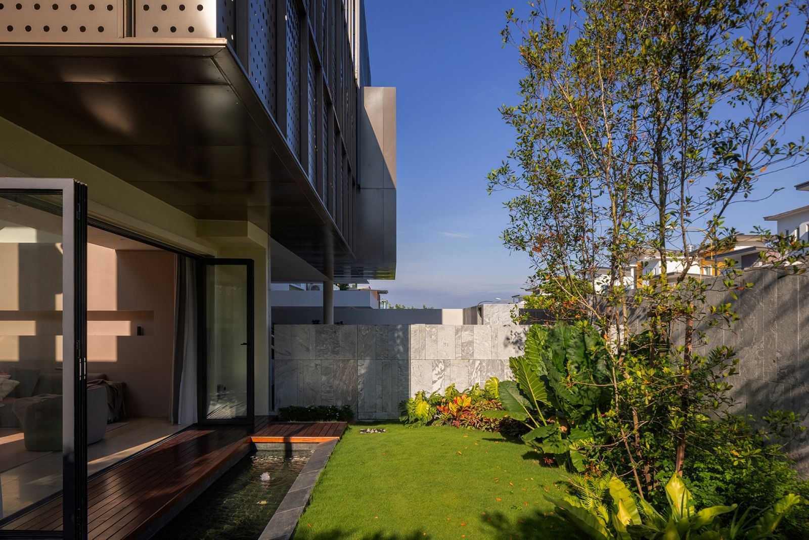 Outdoor areas were planned