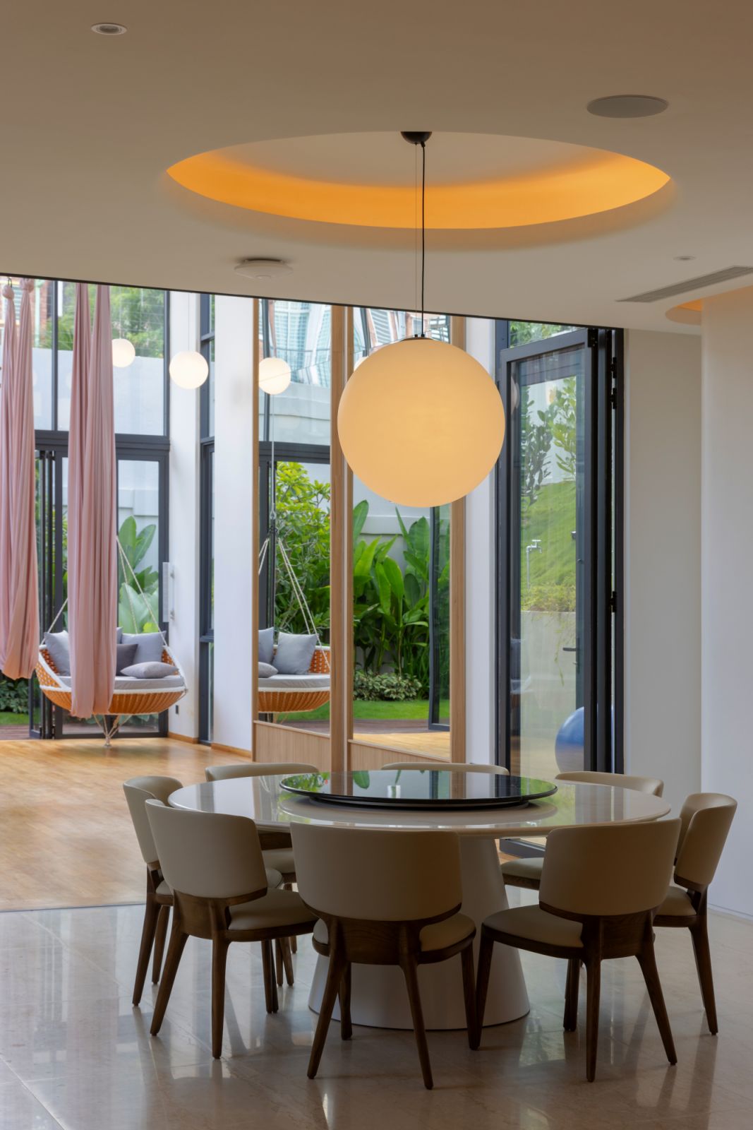 The dining room