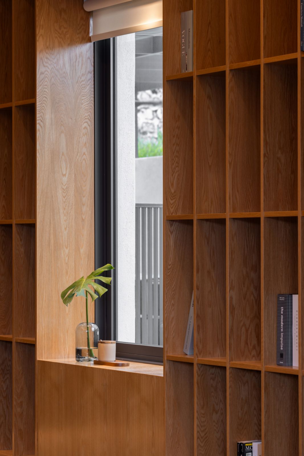 Wooden shelving