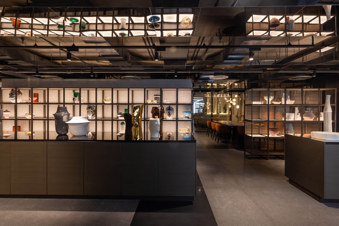 Explore vases and other home decor at the Space Furniture showroom