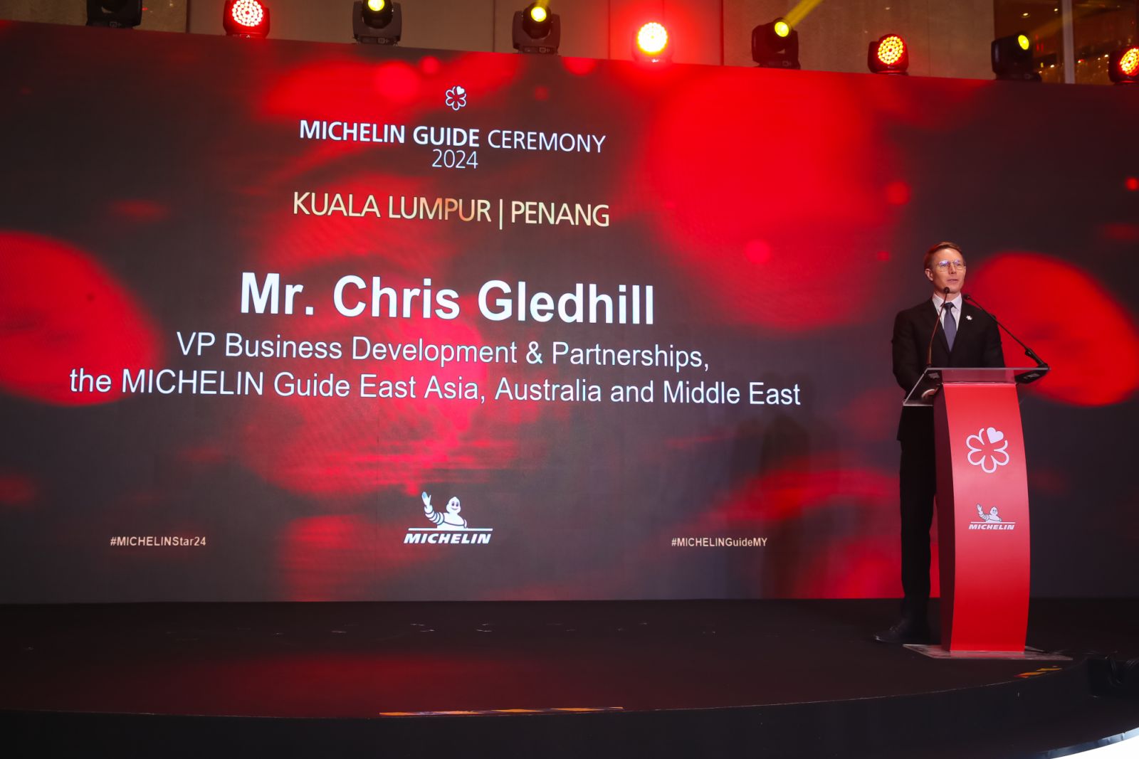 Chris Glendhill, the Vice President of Business…CHELIN Guide East Asia, Australia and Middle East