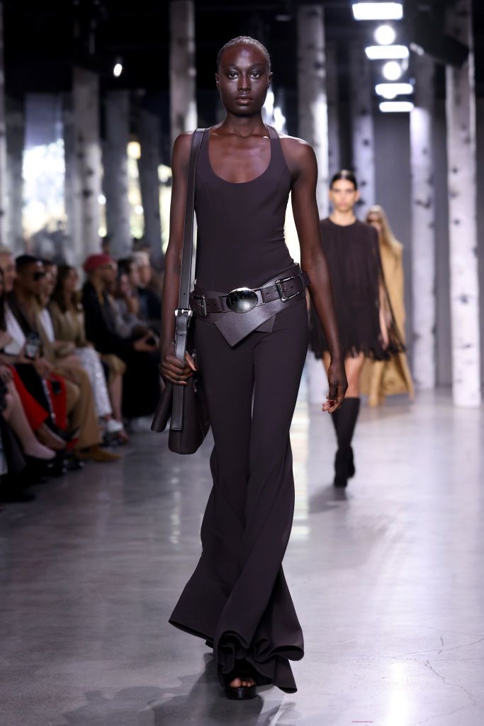NEW YORK, NEW YORK - FEBRUARY 15: A model walks the runway during the Michael Kors Collection Fall/Winter 2023 Runway Show on February 15, 2023 in New York City. (Photo by JP Yim/Getty Images for Michael Kors)