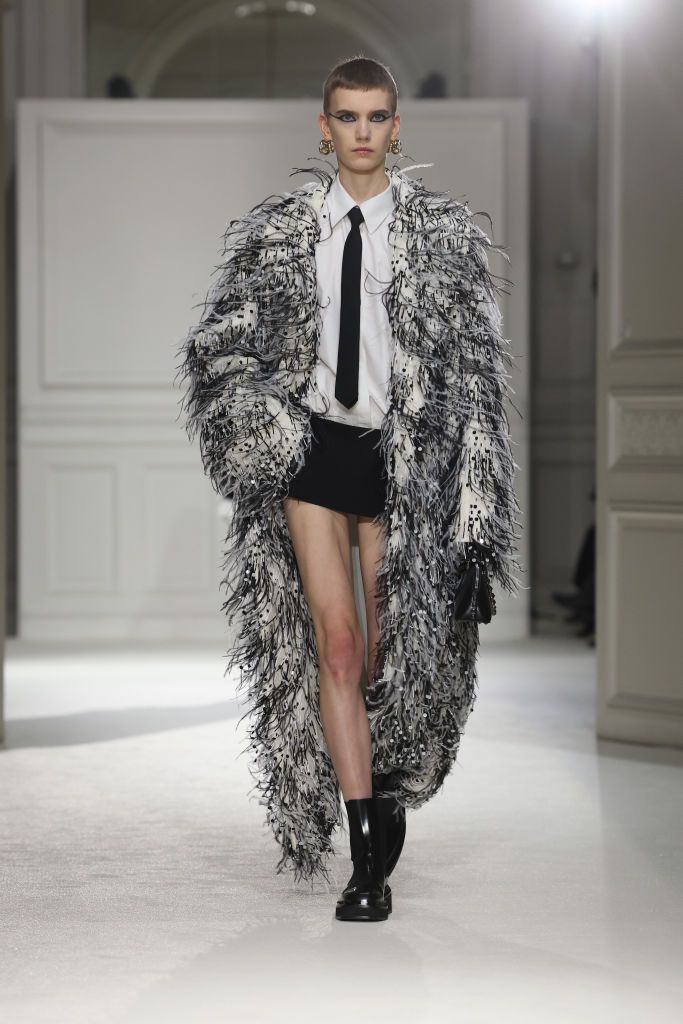 PARIS, FRANCE - MARCH 05: (EDITORIAL USE ONLY - For Non-Editorial use please seek approval from Fashion House) A model walks the runway during the Valentino Womenswear Fall Winter 2023-2024 show as part of Paris Fashion Week on March 05, 2023 in Paris, France. (Photo by Pascal Le Segretain/Getty Images)