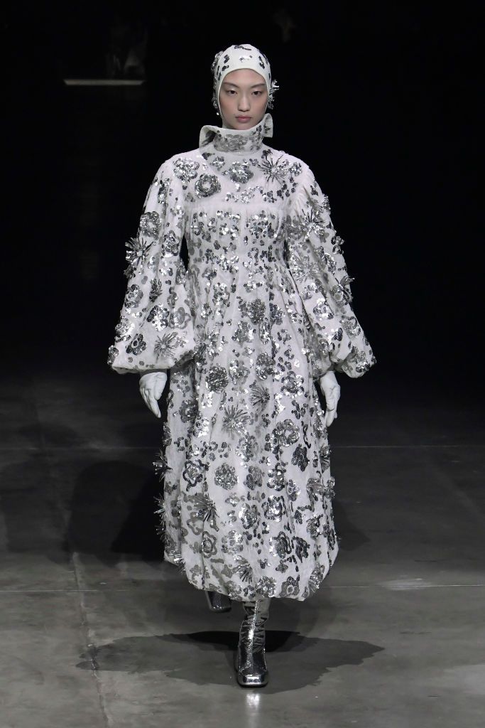 MILAN, ITALY - FEBRUARY 24: A model walks the runway during the Jil Sander Eeady to Wear Fall/Winter 2023-2024 fashion show as part of the Milan Fashion Week on February 24, 2023 in Milan, Italy. (Photo by Victor VIRGILE/Gamma-Rapho via Getty Images)
