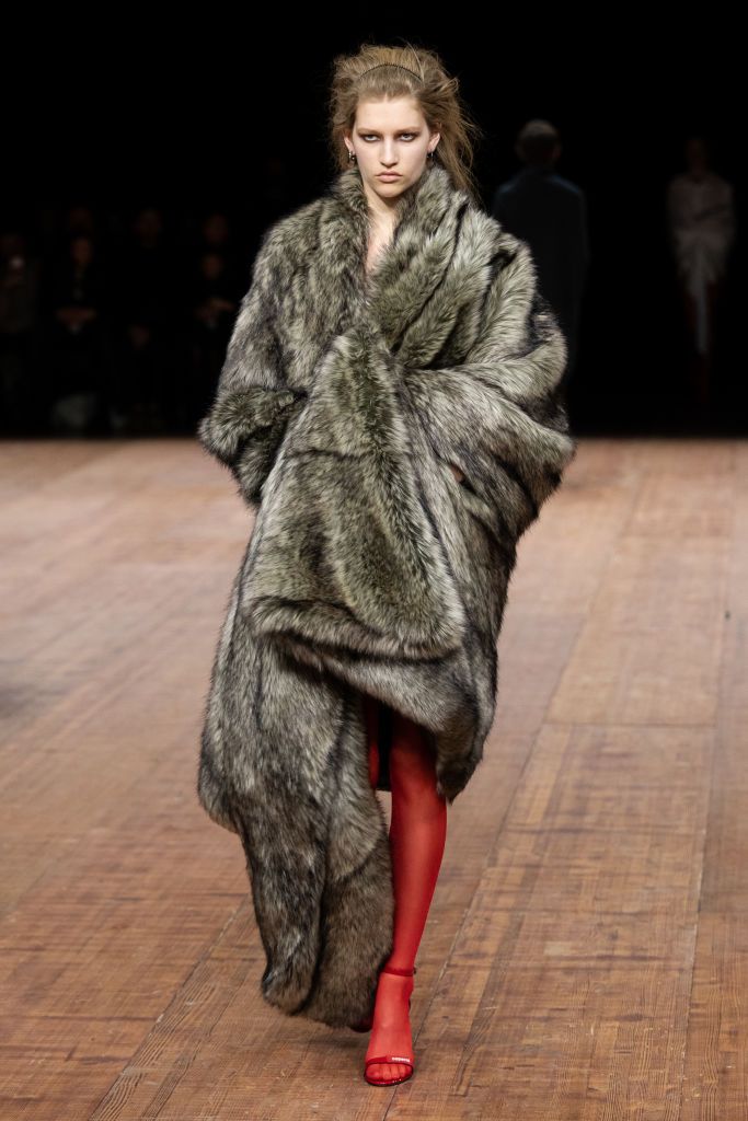PARIS, FRANCE - MARCH 03: (EDITORIAL USE ONLY - For Non-Editorial use please seek approval from Fashion House) A model walks the runway at the Coperni Womenswear Fall Winter 2023-2024 show during Paris Fashion Week on March 03, 2023 in Paris, France. (Photo by Francois Durand/Getty Images)