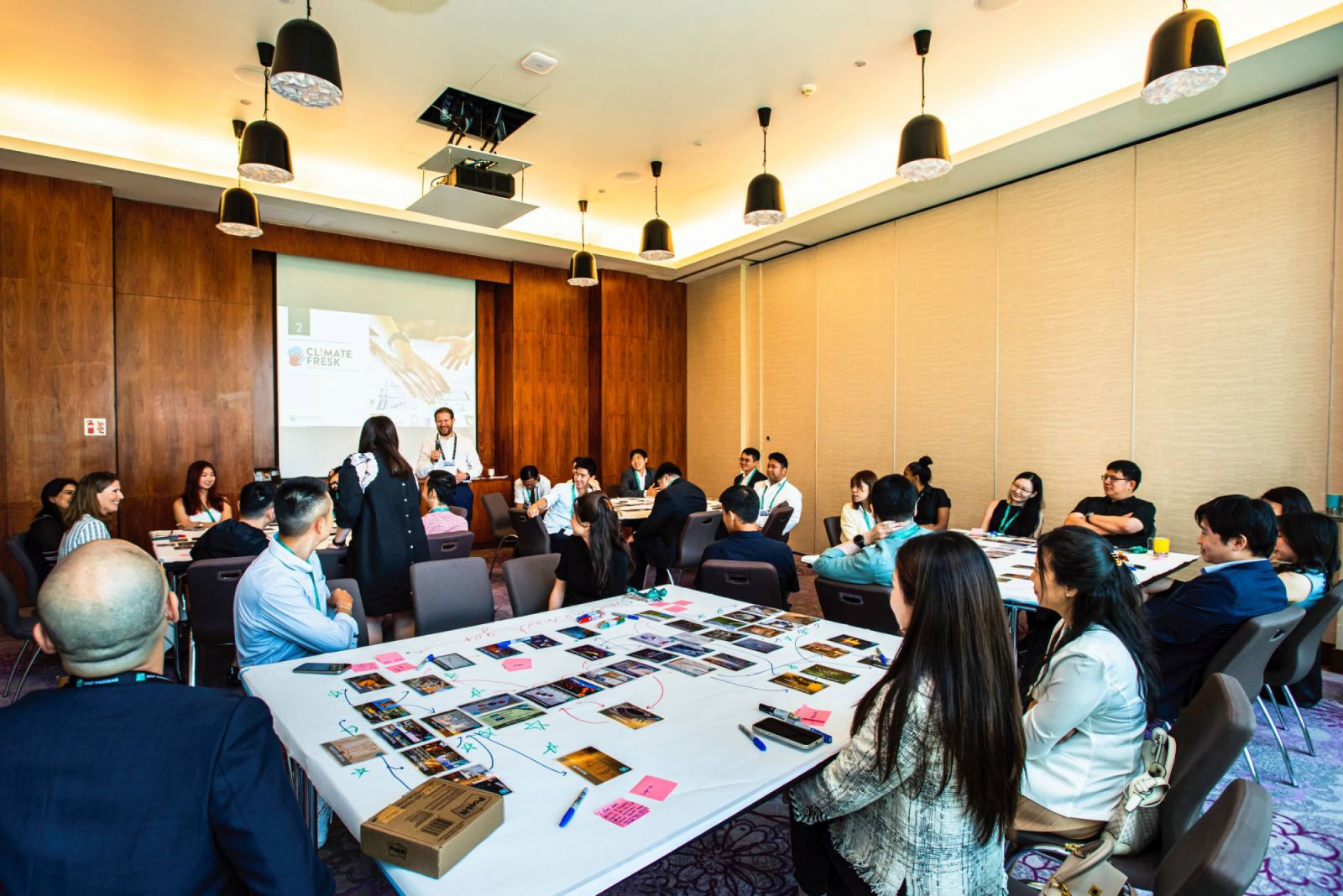 The attendees participated in a Climate Fresk workshop