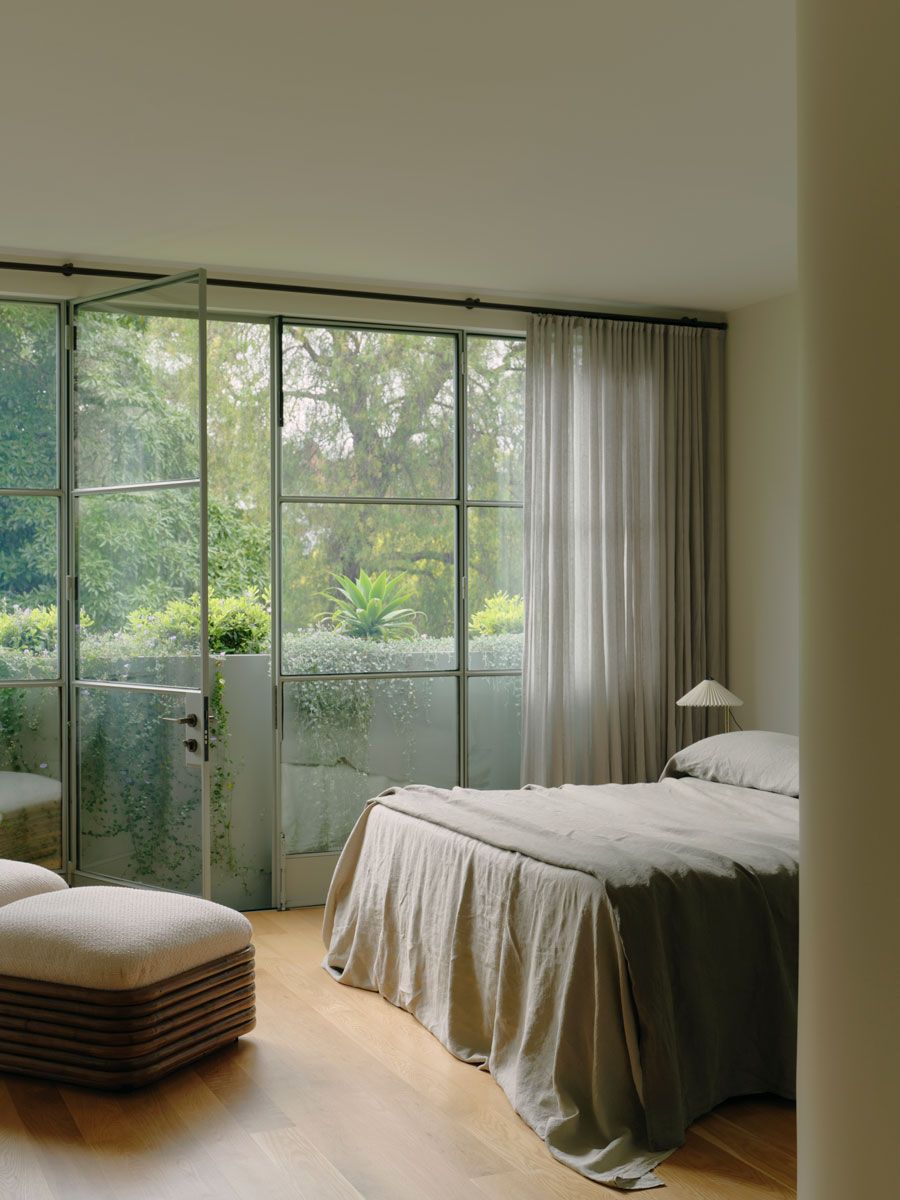 A bedroom with a view