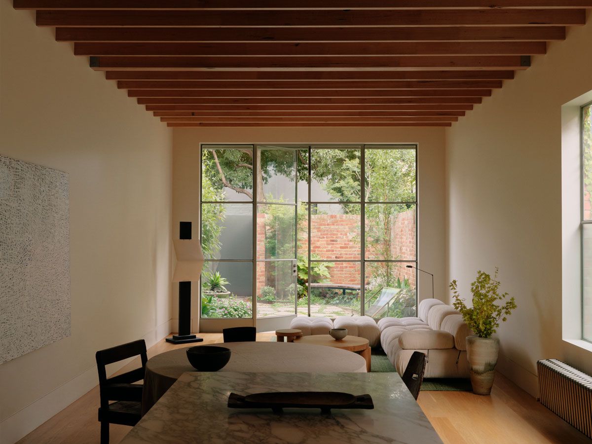 The living-dining area