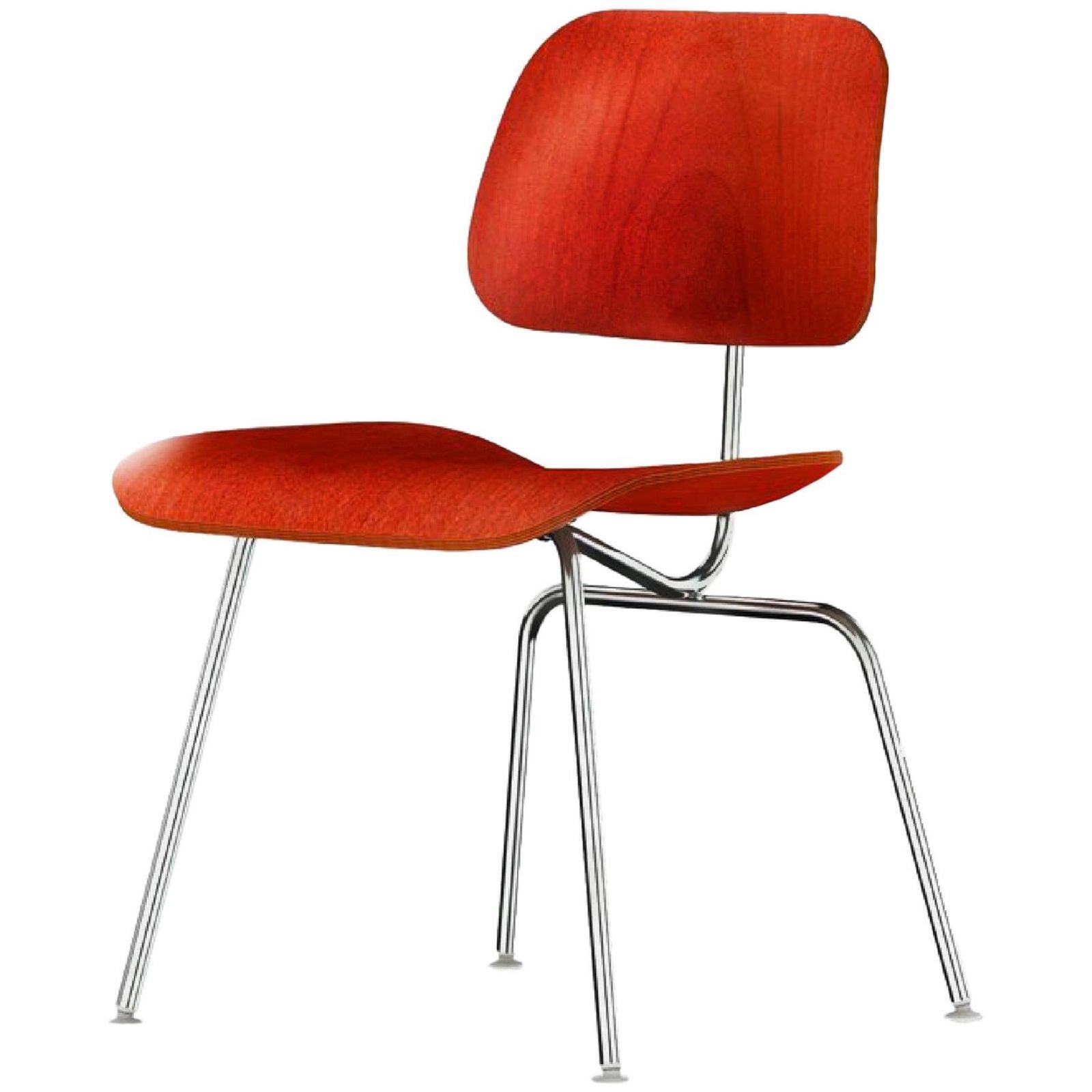 Charles and Ray Eames Red Beech DCM Chair, Herman Miller, Dining, Side Chair, available on 1st Dibs