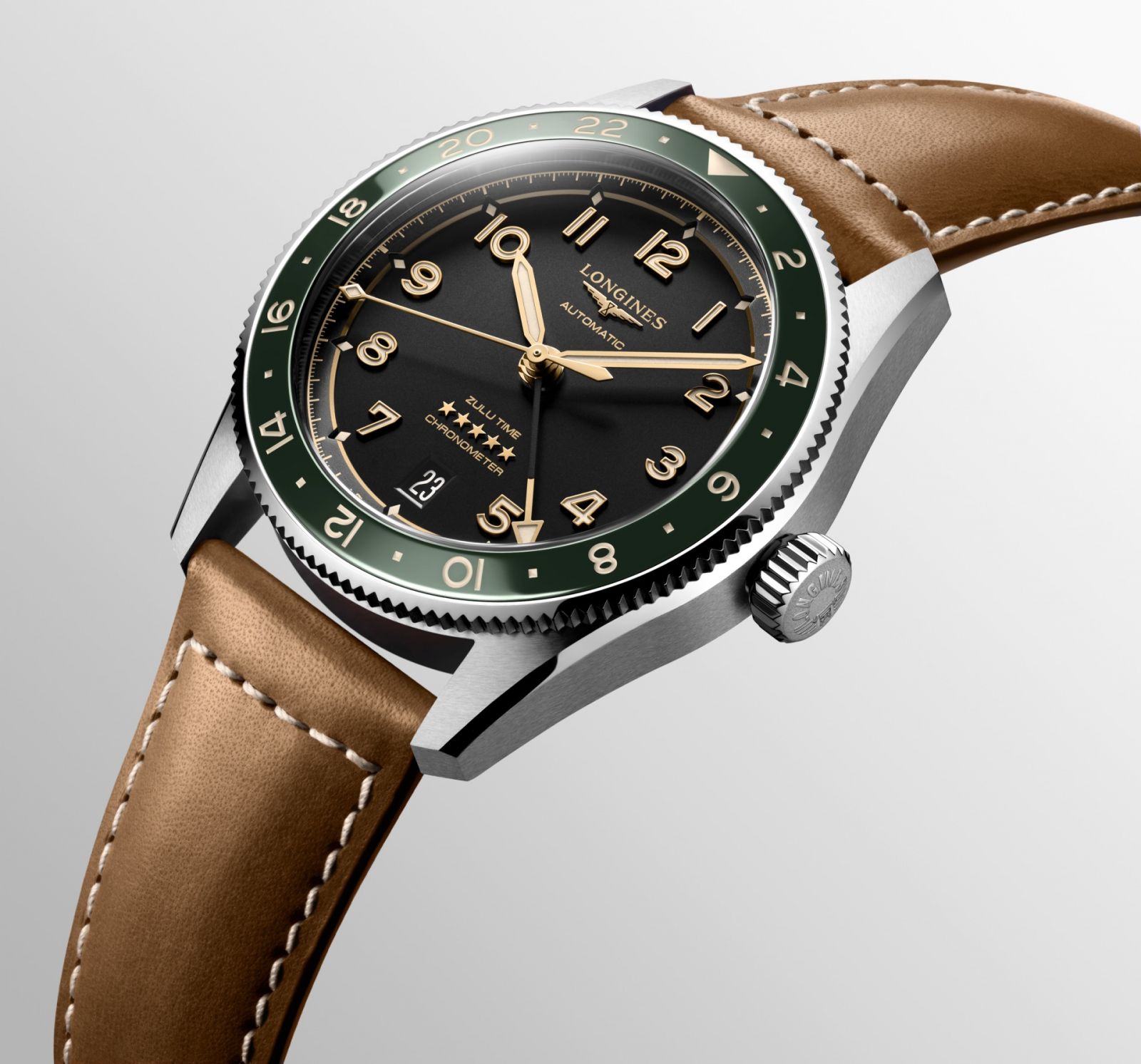 浪琴Spirit先行者系列Zulu Time GMT腕錶。（Photo: Longines）