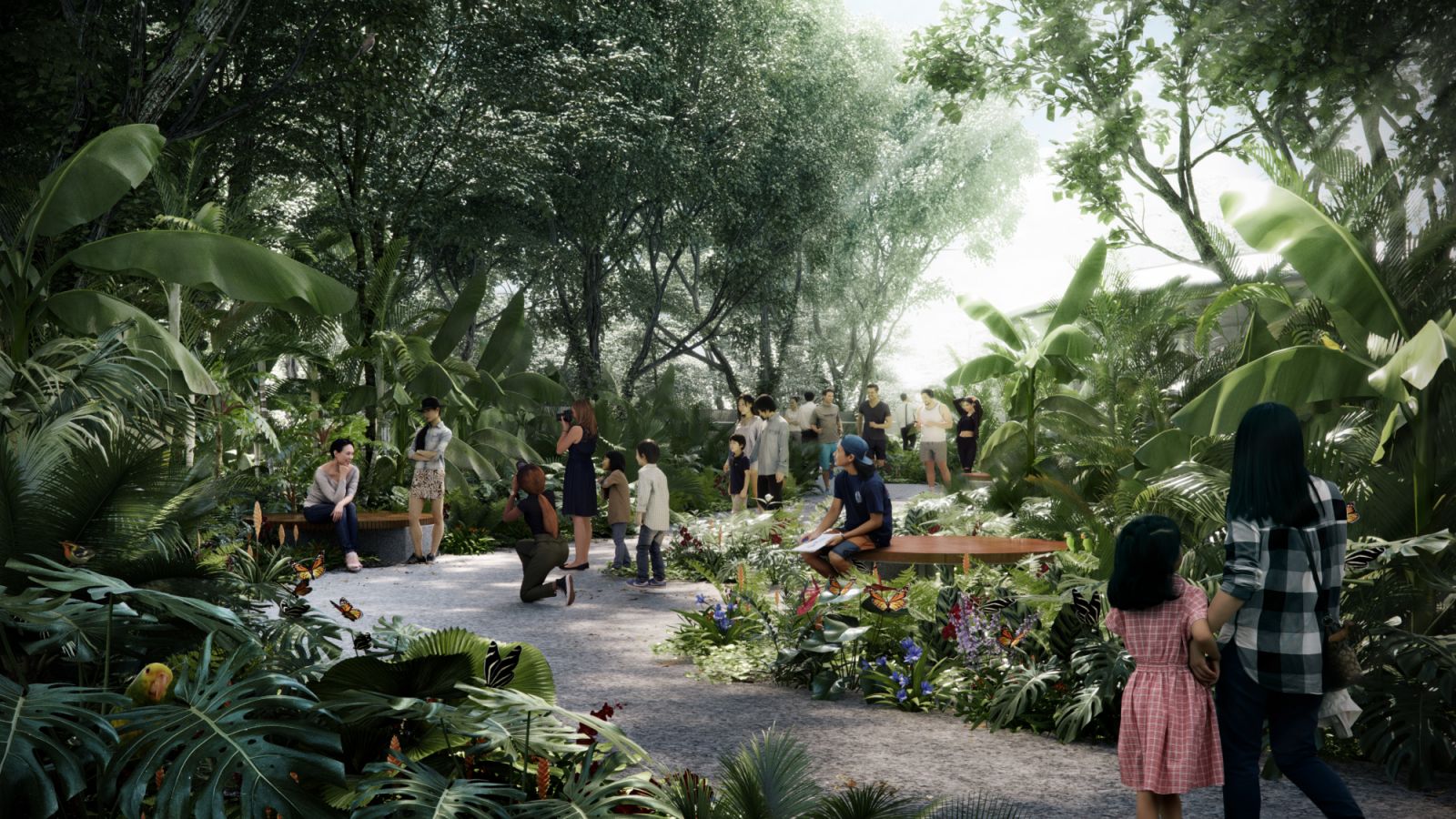 Its most prominent features is its seamless integration with a sprawling 10-acre rooftop public park