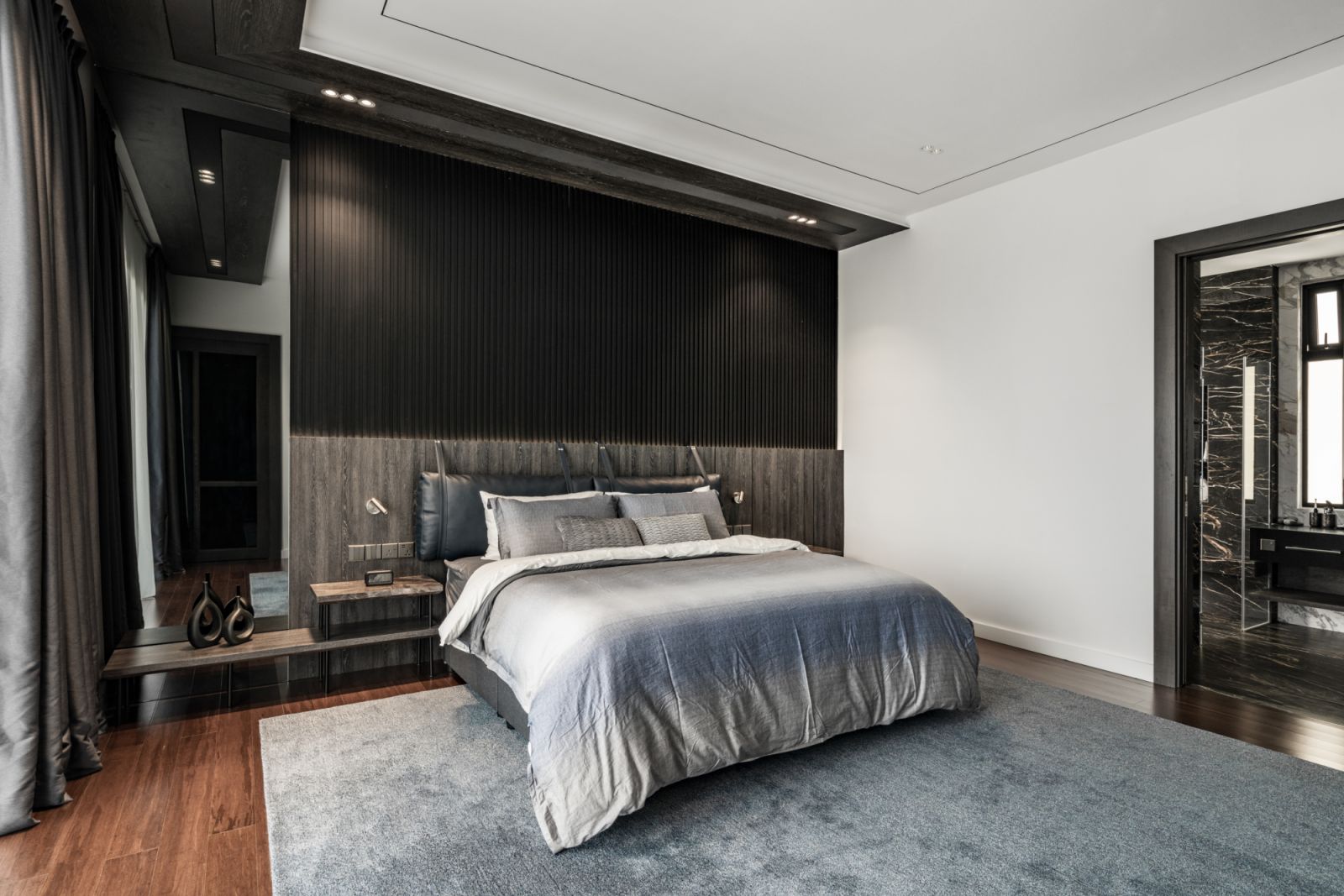 A darker mood for one bedroom
