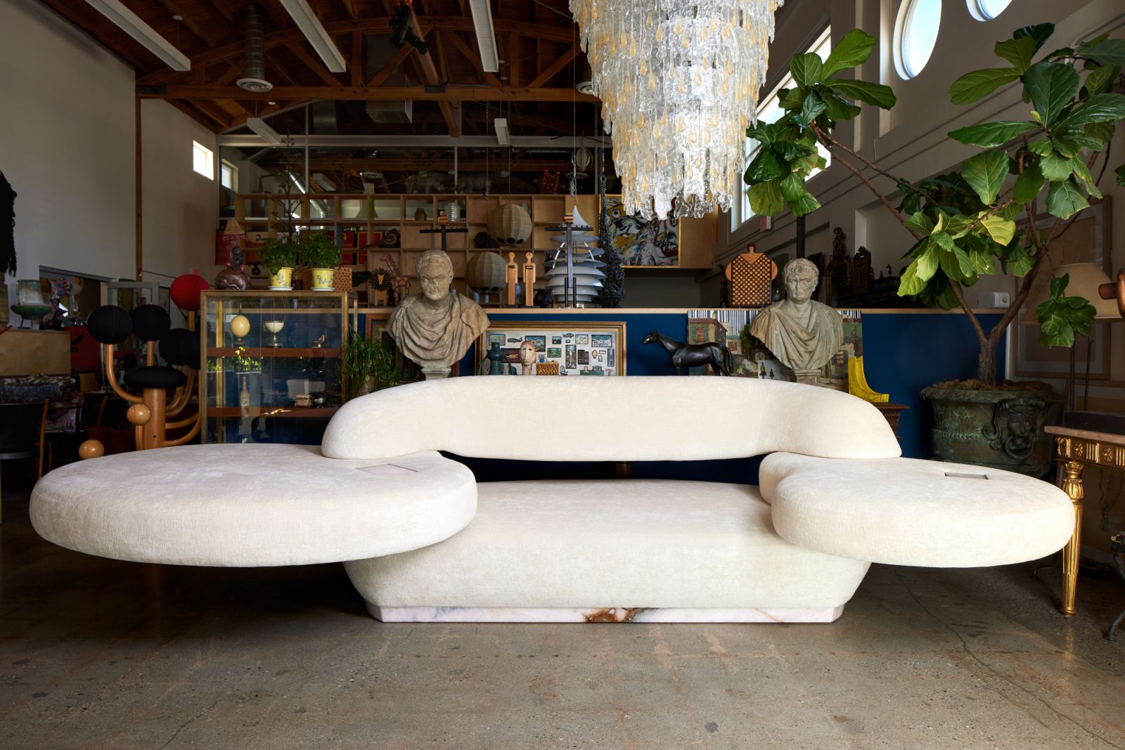 A contour-shaped three-seater with appendage extensions (Photo: Ye Rin Mok)