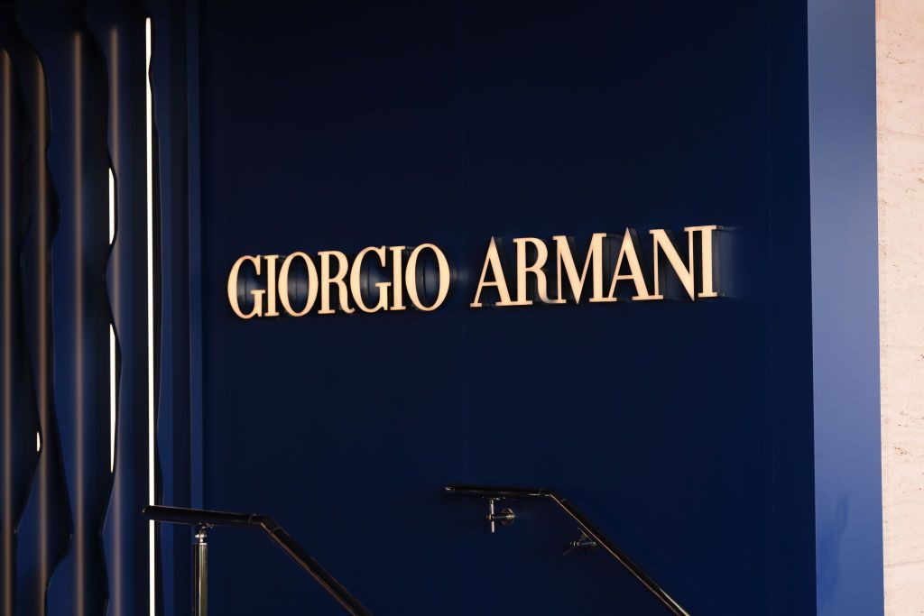 MIAMI, FLORIDA - DECEMBER 02: The exterior of a Giorgio Armani store photographed on December 02, 2022 in Miami, Florida. (Photo by Jeremy Moeller/Getty Images)