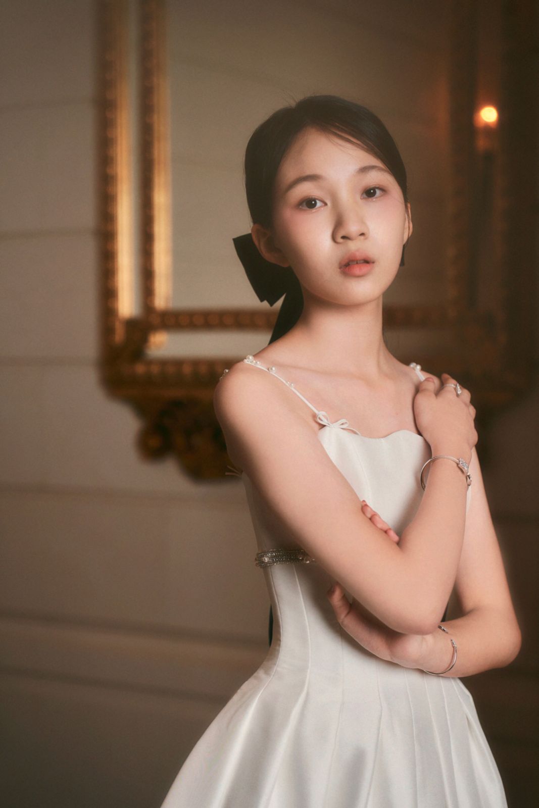 本屆金馬獎影后林品彤佩戴De Beers珠寶走上紅毯。（Photo: De Beers）