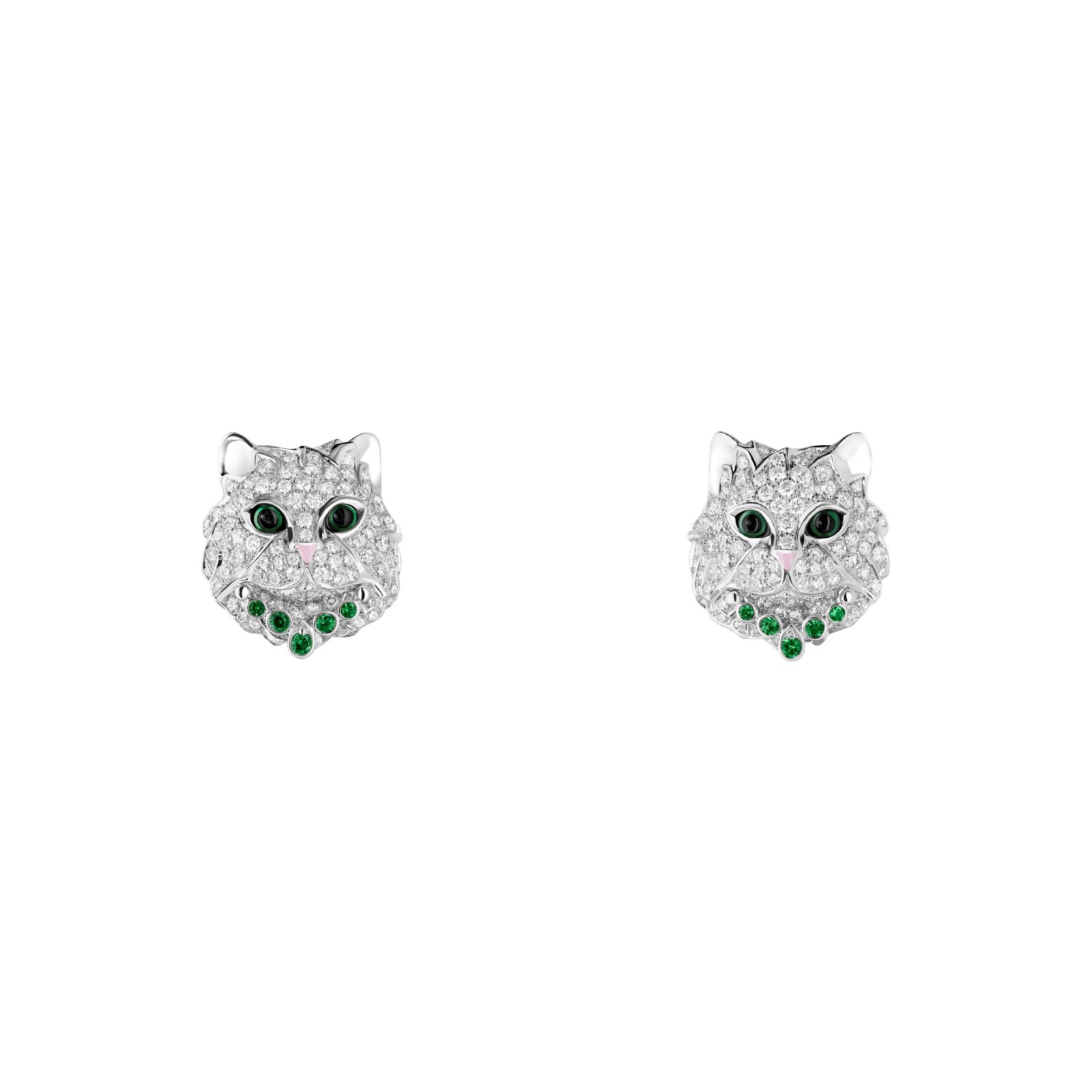 Boucheron Animaux de Collection系列貓耳環。(Photo: Boucheron)