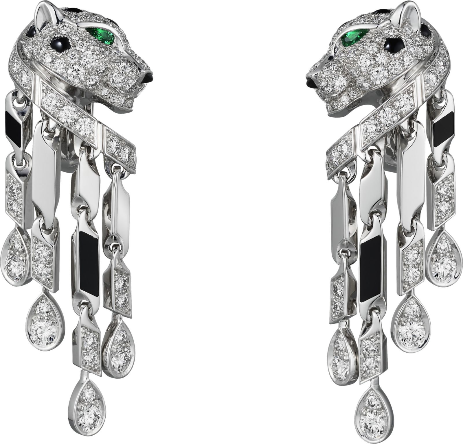 Panthèr e de Cartier 美洲豹鑽石耳環。(Photo: Cartier)