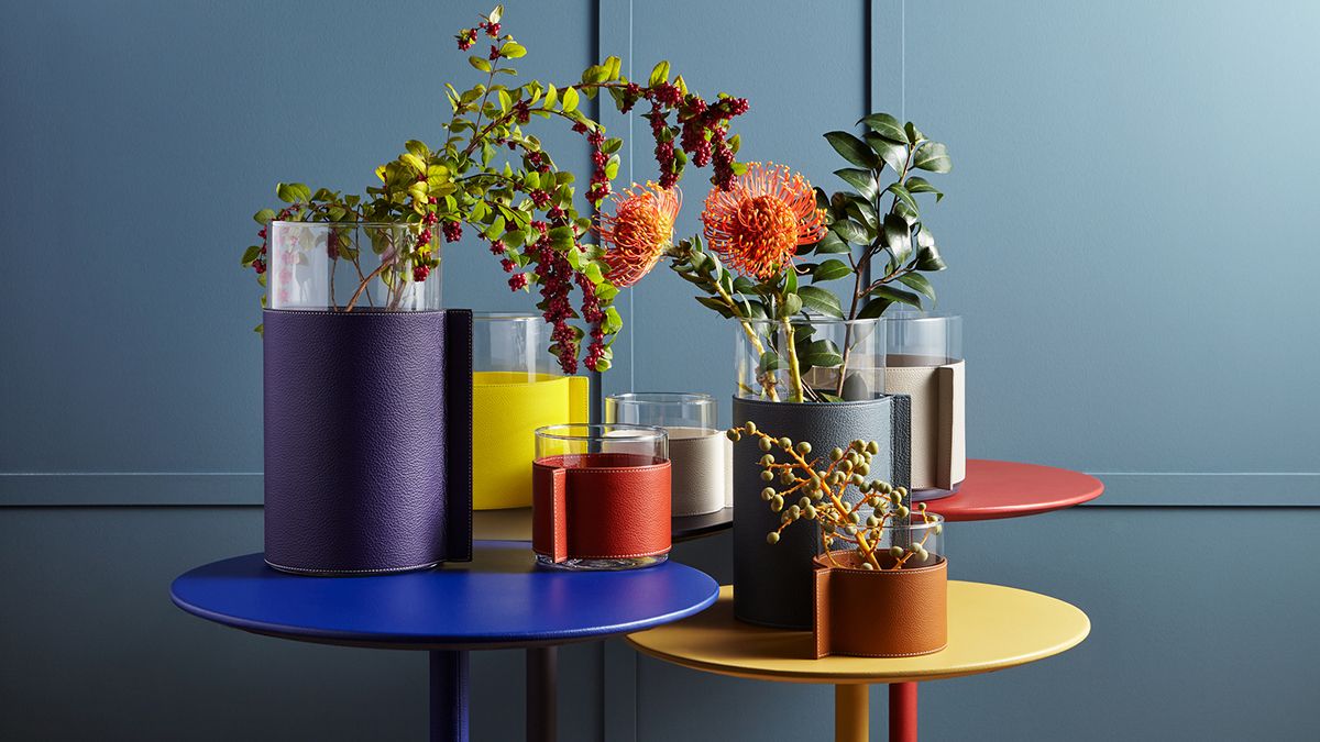 Poltrona Frau leather pots