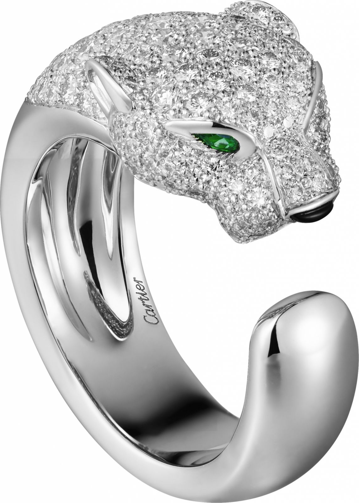 Panthère de Cartier美洲豹鋪鑽戒指。(Photo: Cartier)